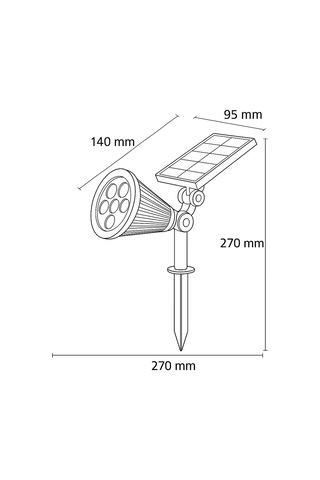 7w Solar Led Bahçe Armatürü 6400k Beyaz Işık Güneş Enerjili Kazıklı & Duvar Montajlı Çim Aydınlatma Lamb Genel