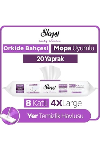 Easy Clean Orkide Bahçesi Mopa Uyumlu Yer Temizlik Havlusu&mendili 20 Yaprak Diğer