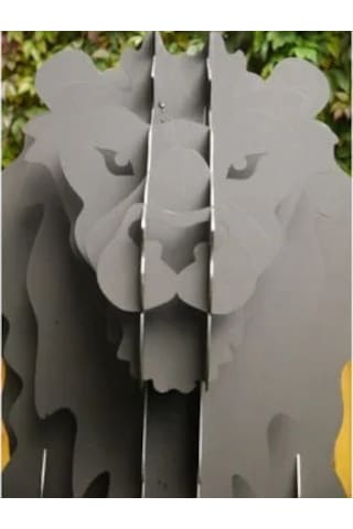 Aslan Şeklinde Mangal, Kömürlü Barbekü, Metal Aslan Mangal, Dekoratif Heykel