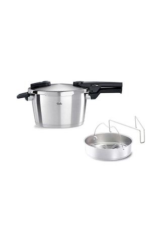 Fissler Vitaquick Premium Düdüklü Tencere Haşlama Aparatlı Mat Siyah