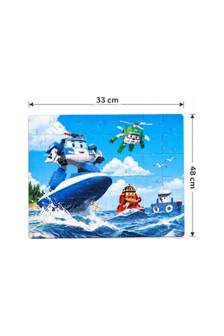 Robocar Poli 200 Parça Puzzle Yapboz Renkli Ve Eğlenceli Yüksek Baskı Kaliteli 33 X 48 Cm Puzzle