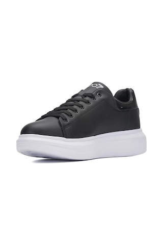 Best Of 150-24 Deri Trend Sneaker Ayakkabı Siyah Beyaz 36-40