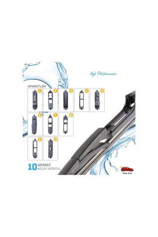 Arka Cam Sileceği 350mm 10 Aparatlı Universal Tüm Araçlara Uyumludur