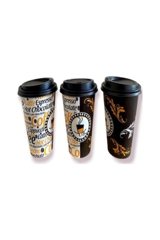Aygün Excodi Cup - 12 Oz Siyah Kapaklı Karton Bardak - 300 Ml - 100 Adet Kaliteli Kahve Bardağı, Sızdırmaz, El Yakmaz - Bej Americano, Latte, Capuccino 07 Beyaz