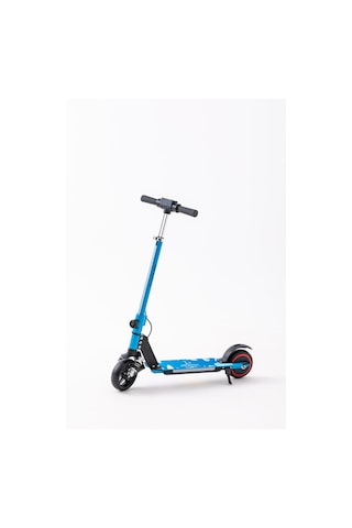 Mini Bonito Çocuk Katlanabilir, Led Işıklı, Amortisörlü Elektrikli Scooter Ayarlanabilir Direksiyonlu Dizlik Ve Dirseklik Hediyedir Turkuaz