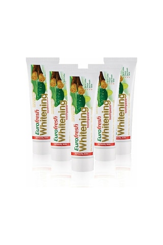 Farmasi Euro Fresh Whitening Aloe Veralı Misvaklı Beyazlatıcı Diş Macunu 5 x 112 G Farmasi Euro Fresh Whitening Aloe Veralı Misvaklı Beyazlatıcı Diş Macunu 5 x 112 G