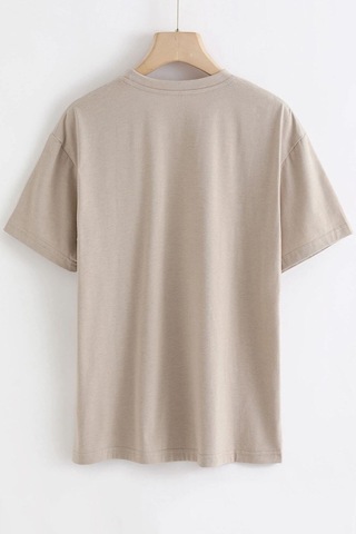 Flood Of Style Unisex Crazy Banana Baskılı T-shirt Bej