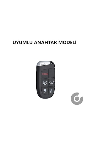 Jeep Fiat Egea Cross Dodge Renegade Grand Cherokee Chrysler Tpu Anahtar Kılıfı Siyah - Gümüş