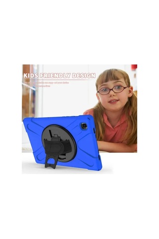Jenerik Samsung Galaxy T220 Tab A7 Lite 8.7 Kılıf Amazing Tablet Kapak - Mavi