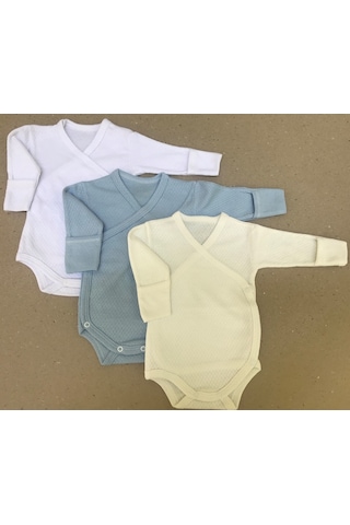 Özdemirlitekstil Bebelino Çıtçıtlı Badi Kruvaze (3 Lü Paket) (456568028) Çok Renkli