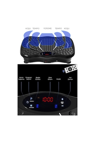 Relax Vibro Vibration Plate Egzersiz Ve Titreşimli Basen Karın Kol Bacak Spor Aleti Siyah