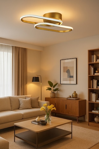 Zzez Eskitme Renk Modern Tasarım Cafe - Salon - Mutfak - Hol - Yatak Odası Beyaz Led Avize Eskitme
