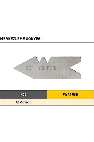 Fett As-605600 Asimeto Merkezleme Gönyesi