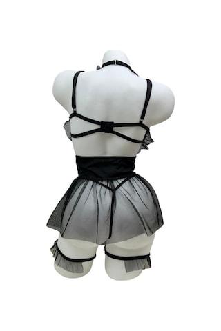 Siyah-kırmızı Jartiyer Takım - 60-1002