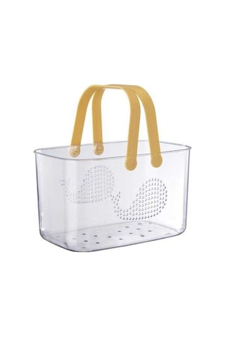 Tongxida Portatif Banyo Sepeti Boşaltma Depolama Sepeti Sarı Sarı