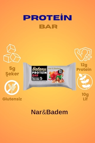 Narlı & Bademli Hurmalı Protein Bar 55gr 2xbar X3 Adet