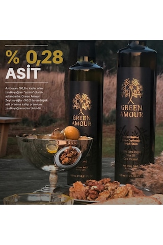 Green Amour Erken Hasat Soğuk Sıkım Natürel Sızma Zeytinyağı 500 ML