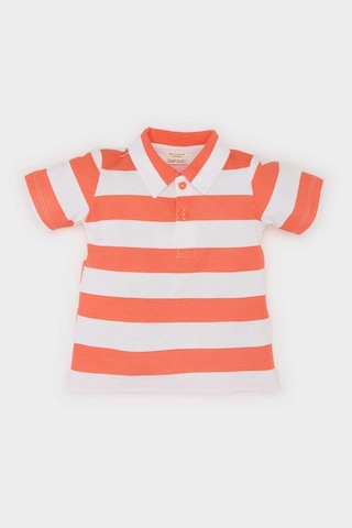DeFacto Erkek Bebek Polo Yaka Çizgili Pike Kısa Kollu Tişört E6765A525SMER118