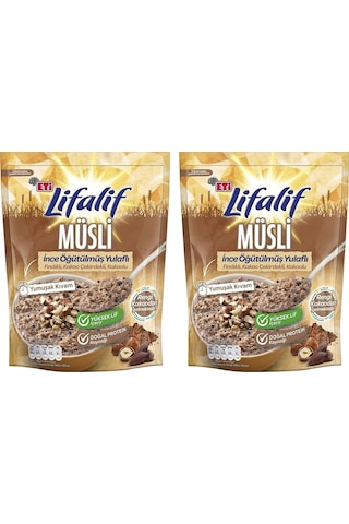 Eti Lifalif Yulaflı Fındıklı Kakao Çekirdekli Müsli 2 x 250 G
