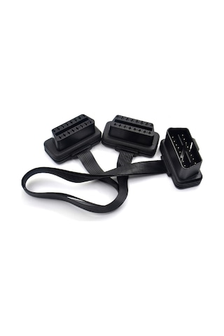 Summer Love 16 Pin Obd 2 Uzatıcı Elm327 Erkekten Çift Dişi Y Ayırıcı Dirsek Obdıı Uzatma Konnektör Kablosu 0,3 M