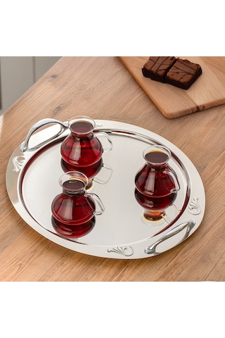 Özkent K-650 Kardelen Çay Ve Kahve Tepsisi Sunum Tepsisi 35x40cm