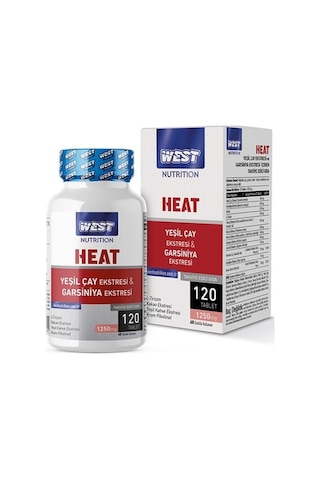 West Nutrition Heat Yeşil Çay Ekstresi - Garsiniya Ekstresi 120Tb + Hed...