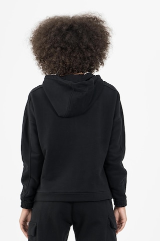 Maraton Sportswear Comfort Kadın Kapşonlu Uzun Kol Basic Siyah Tracktop 22972-siyah Siyah