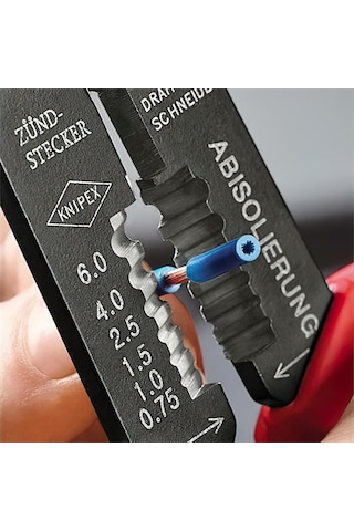 Knipex 9722240 Pabuç Sıkma Ve Kablo Sıyırma Pensesi