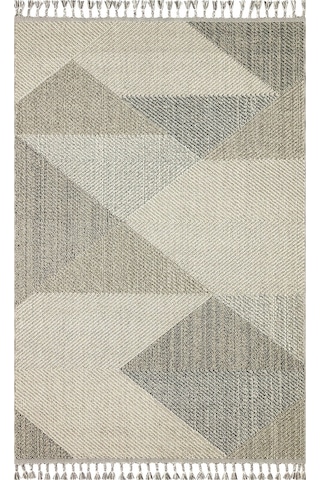 Soho Sh 08 Grey Multy Hav Vermeyen Özel Ipler Ile Üretilen Etnik Örgü Desenlere Sahip Makine Halısı