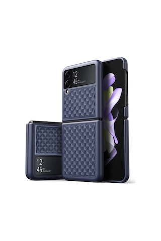 Dux Ducis Venice Series Samsung Samsung Galaxy Uyumlu Z Flip3 5g İçin Premium Deri Kılıf- 5775 Siyah