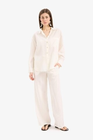 Defacto Regular Fit Esnek Belli Plaj Pantolonu-fall İn Love E1172ax25smwt16 Beyaz