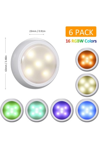 Tomshine Uzaktan Kumanda İle Kabine Işıkları Çok Renkli 6 Adet Çok Renkli