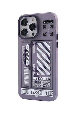 Newface - 33 - Apple iPhone Uyumlu 14 Pro Kılıf Apollo Magneticsafe Desenli Kapak - Apollo Mor - Kmrsfres - - 1