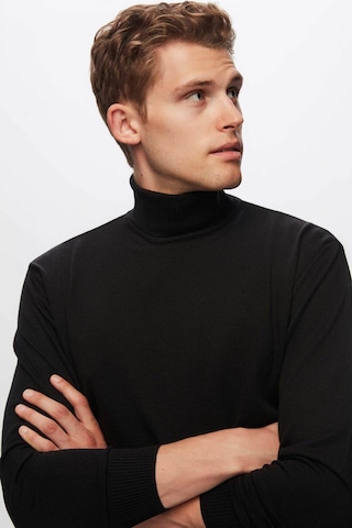 D'S Damat Regular Fit Pamuk Karışımlı Balıkçı Yaka Triko Erkek Kazak 5HF06ORT12007 Siyah