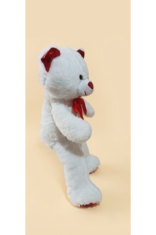 Peluş Uzun Parlak Ayı 50 Cm Beyaz