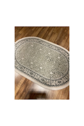 Girit Gr00a Gri Oval Halı Çok Renkli