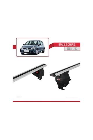 Renault Clio Storia/campus 2005-2012 Arası İle Uyumlu Ace-4 Ara Atkı Tavan Barı Gri