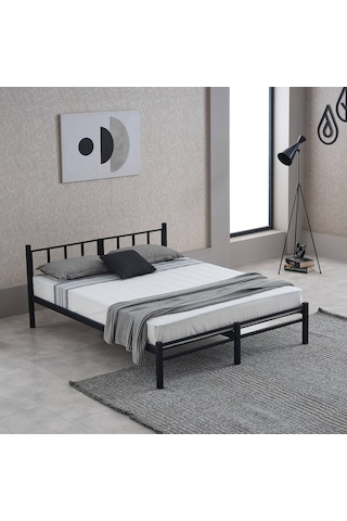 Unimet Titan Çift Kişilik Metal Karyola 160x200 - Siyah