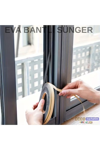 Eva Neopren Conta Sünger Bantlı Sızdırmazlık Bandı 2mm Kalınlıkta 25mmx25mt