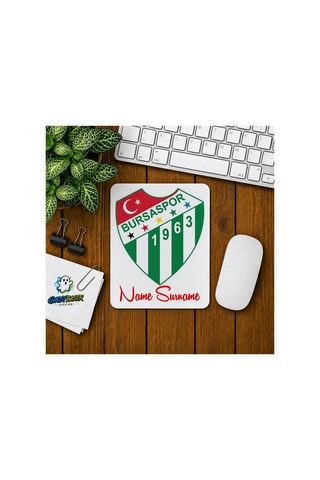 Kişiye Özel Bursaspor Baskılı Oyuncu Mousepad 0147