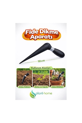 Uzun Fide Dikme Aparatı 18 Cm Ergonomik, Dayanıklı Bahçe Ve Tarım Aleti
