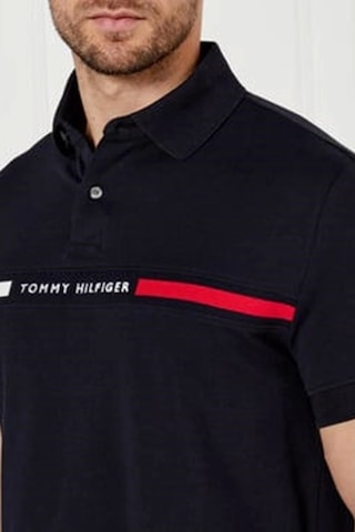 Tommy Hilfiger Erkek Lacivert Polo Yaka T-shirt Lacivert