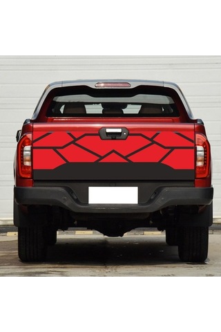 Pazly Kamyonet Arka Kapı Çıkartması, Düzensiz Desenli Vinil Aksesuar Çıkartmaları - Pickup Kamyonetler İçin, Stilize Edilmiş