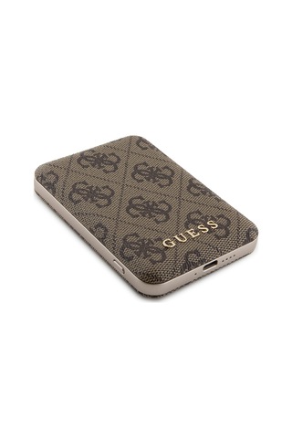 Guess GUPB5FP4EMGW PU Deri 4G Desenli Metal Yazı Logolu 5000 mAh 15 W Powerbank