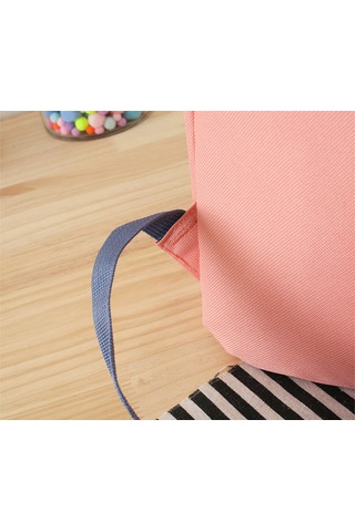 Moveevo Renkli Kumaşlı 5 Parça Aksesuar Seti İle Büyük Kapasiteli Çift Omuzlu Sırt Çantası Mor Renk Çok Renkli