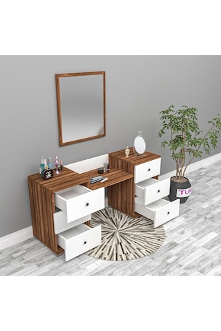 Twin Makyaj Masası Mdf Siyah