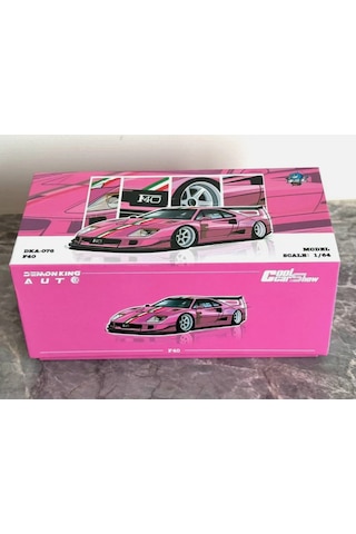 Demon King Auto Ferrari F40 Pink Shenzhen Cool Car Show Event Exclusive Pleksi 1/64