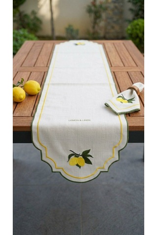 Limoncello Embroidered Runner Çok Renkli