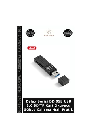 Delux Serisi Dk-05b Usb 3.0 Sd/tf Kart Okuyucu 5gbps Çalışma Hızlı Pratik