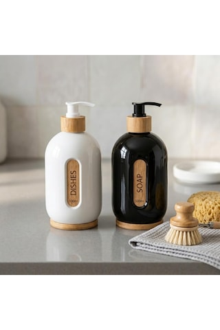 Deconox 500 Ml Cam Sıvı Sabunluk - Bambu Pompalı Ve Etiketli Şık Tasarım 1 Adet Asorit Gönderim Diğer